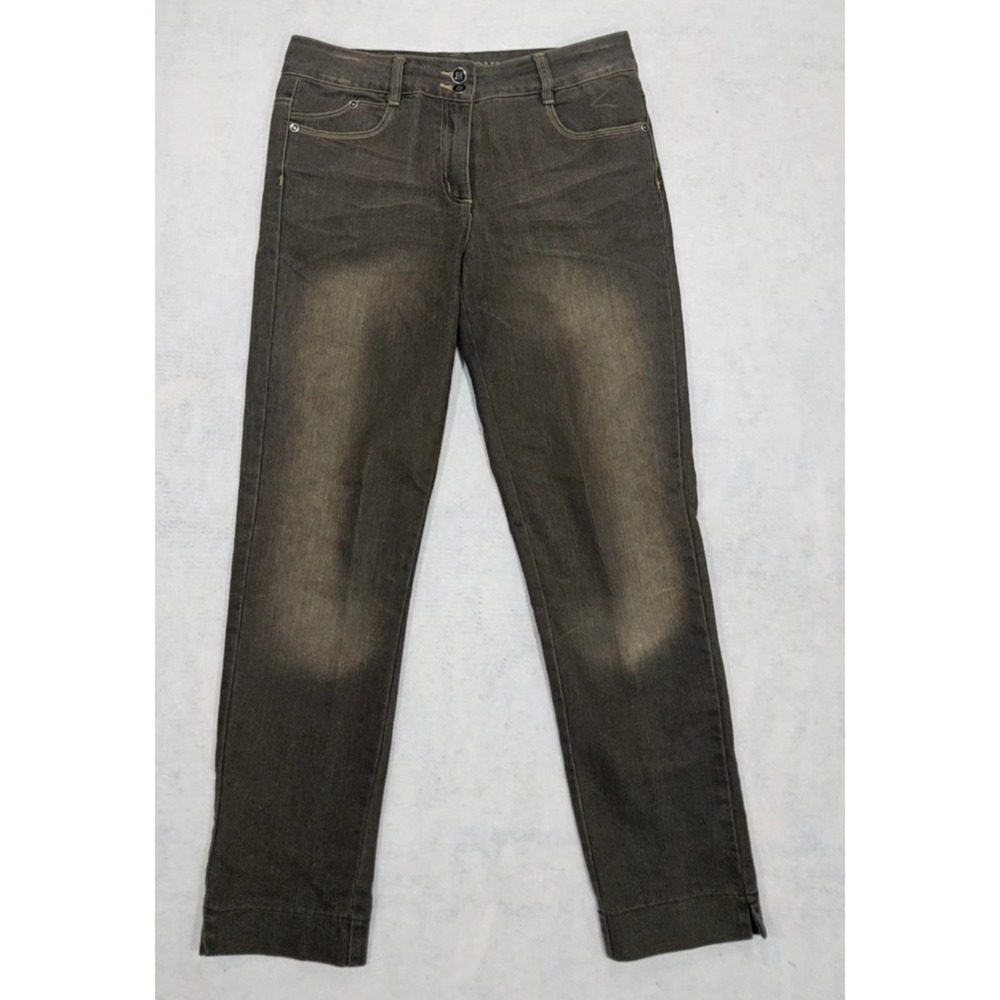 Carla Ferroni Jeans Womans Sz US 10 / IT 46 Pants Brown Italian Designer Stretch